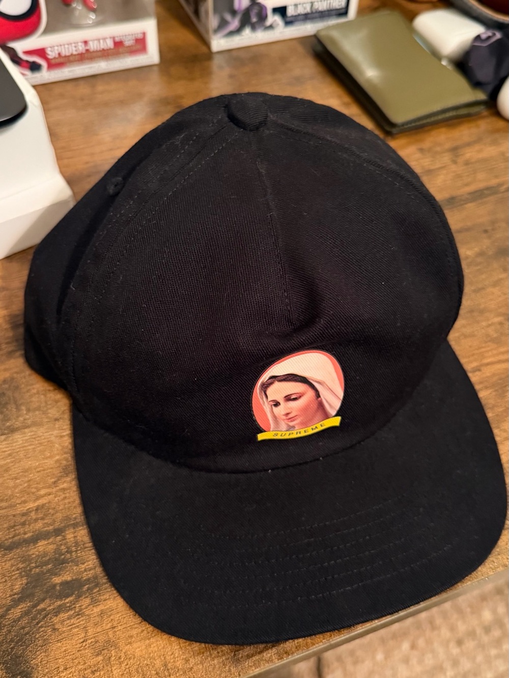 Supreme Mary 5-Panel Cap in Black from their Fall/Winter 2019 (FW19) collection - Picture 2 of 8